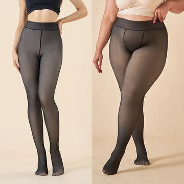FAUX-TRANSLUCENT FLEECE LEGGINGS